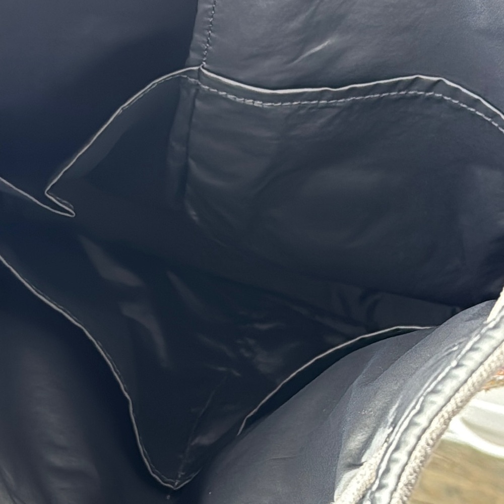 Gray Geometric Pattern Backpack With Drawstring C… - image 7